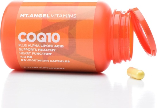 [BRSWI2YFDMCQ23TY] Mt. Angel Vitamins CoQ10 100mg Plus Alpha Lipoic Acid, Superior Absorption Natural Supplement Form of Coenzyme Q10, with ALA, 30 Vegetarian Capsules