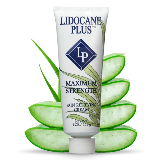 [BRSWIEYZCEAA4ALA] 4% Lidocaine Cream Maximum Strength Pain & Itch Relief - Non-Greasy Formula Numbing Cream - Fast Acting Topical Pain Reliever, Soothing Topical Analgesic Aloe Vera Scent - 4 oz