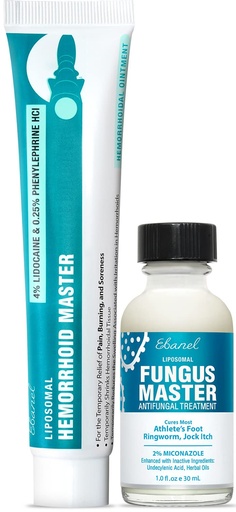 [BRSWYAI3AACRSGTG] Ebanel Bundle of Hemorrhoid Master, and Foot Fungus Treatment 1 Oz