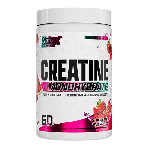 [BRSREFQRPIMWKCTF] Nutrex Research Flavored Creatine Powder, Strawberry Watermelon | 5g Creatine, Mixes Easily | Supports Energy, Muscle Growth, Energy and Performance | 60 Servings