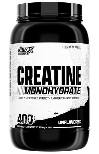 [BRSRGBA6OADQOADJ] Nutrex Research Creatine Monohydrate Powder 400 Servings - Pure Unflavoured Micronized Creatine Monohydrate Supplement for Muscle Growth, Strength & Power - Clinically Tested