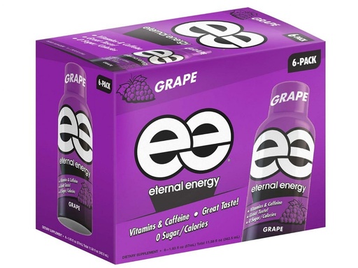 [BRSWGFAPBUPQ4DT2] Eternal Energy Premium Energy Shot (Grape, 6 count, Pack of 6)