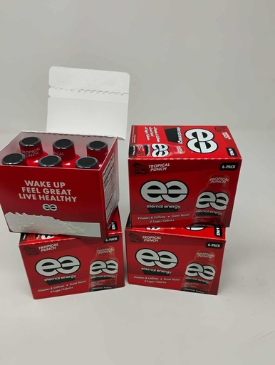 [BRSWGFAPBEFRSCTK] Eternal Energy Premium Energy Shot (Tropical Punch, 6 count, Pack of 4)