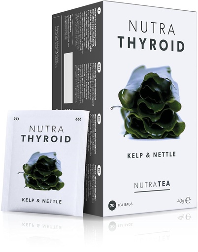 [BRSWYZAYDIPQ4FLF] NUTRATHYROID - Thyroid Health Tea | Metabolism Tea - Providing Thyroid Support - Includes Kelp, Bladderwrack & Ashwagandha - 60 Enveloped Tea Bags - by Nutra Tea - Herbal Tea - (3 Pack)
