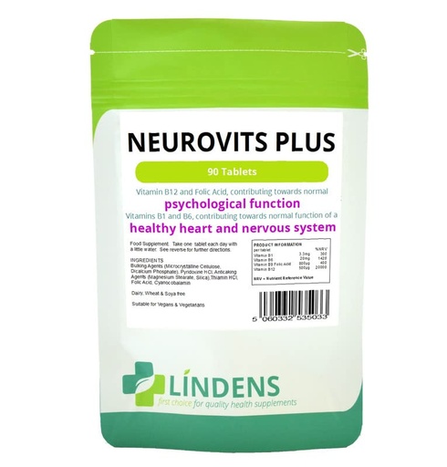 [BRSWKHDZOYHWOCDH] Neurovits 3-Pack x 270 - Vitamin B-12 500mcg B-1 B-6 & Folic Acid B1 B6 B12