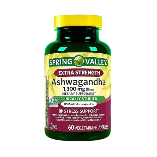 [BRSRGFL6AENWO3AY] Ashwagandha 1300 mg Extra Strength – 60 Vegetarian Capsules, Ashawanda Capsulas, Ashwagandha Supplements for Women and Men, Gluten Free, Non-GMO