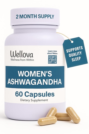 [BRSRABICCBYBUFDB] Women's Ashwagandha | Promotes Stress Relief & Mood Support | Supports Clarity & Memory | Provides Focus and Increased Energy | Superior Pure Organic Absorption | 60 Capsules