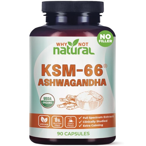 [BRSRAGI5DEFGY3TZ] Why Not Natural Organic Ashwagandha KSM 66 Supplements Capsules - KSM66
