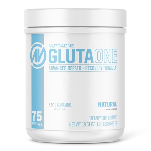 [BRSWGAIDBFYAIFY2] NutraOne GlutaOne L-Glutamine Powder Post Workout Recovery Supplement (75 Servings)