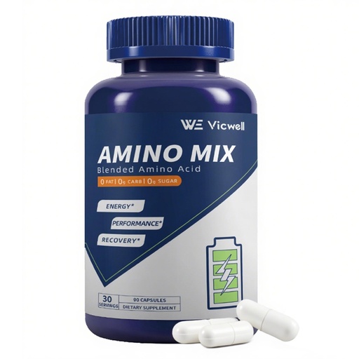 [BRSRE232AUPAGGTJ] Amino Acid, Supports Muscle Recovery and Lean Muscle Growth, Enhances Energy and Endurance, Contains Essential Amino Acids and BCAAs, 90 Capsules (1 Bottle)
