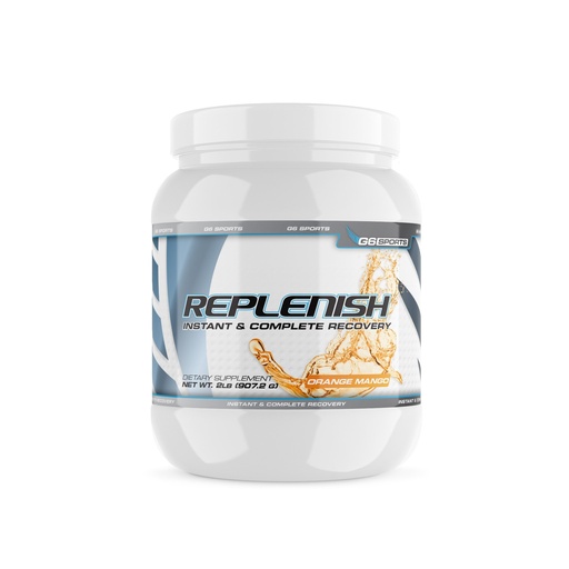 [BRSWKHY2C4CGYFTB] G6 Sports Nutrition Replenish Instant & Complete Recovery (Post Workout Formula, 11g of BCAAs & EAAs, 20g Whey Protein, 1000mg Creatine MagnaPower, Zero Refined Sugars) – 2lb Jar – Orange Mango
