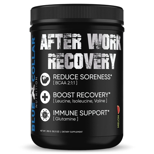 [BRSRECA6ABYQA3D5] BLUE COLLAR NUTRITION After Work Recovery – Powder, 50 Servings – Revitalize, Recover, and Conquer (Melon)