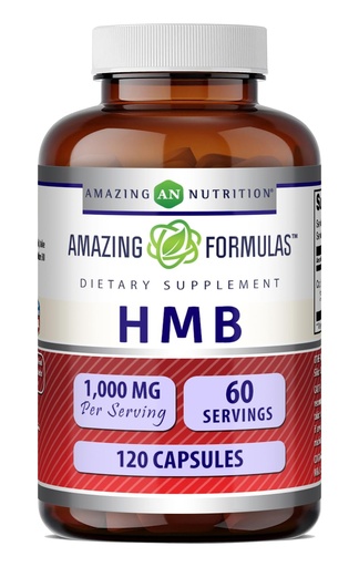 [BRSRG237AFYRSYDL] Amazing Formulas HMB 1000mg Capsules Supplement (Non-GMO, Gluten Free) -Supports Workout Recovery (120 Capsules)