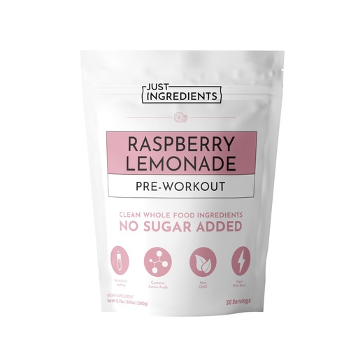 [BRSRAFADABYGMETF] Pre-Workout Raspberry Lemonade | 30 Servings | 150 mg Caffeine Per Serving | Made with Real Food Ingredients | Gluten-Free | No Artificial Sweeteners | Supports Energy and Muscle Recovery