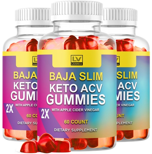[BRSRABQLBAPAYEQV] (3 Pack) Baja Slim Keto Gummies - Baja Slim Gummy Supplement Support Advanced Formula, BajaSlim ACV Keto 1050MG - Apple Cider Vinegar, All Natural Gomitas Green Tea Reviews, 180 Gummies