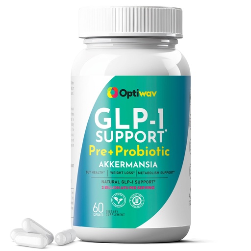 [BRSRGFQOPIJWA2Y4] GLP-1 Support Weight Loss Pre + Probiotic Akkermansia Supplement - Women Men Natural Appetite Suppressant & Metabolism Booster - Daily Support to Activate Hunger Control Curb Cravings Gut & Fat Burn