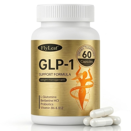 [BRSRGFITPMIGYAYV] FLYLEAF GLP-1 Supplement for Appetite Control, Daily Weight Management Support - with Berberine HCl, Akkermansia & Probiotics to Help Manage Hunger - Non-GMO, 60 Capsules (1-Month Supply)