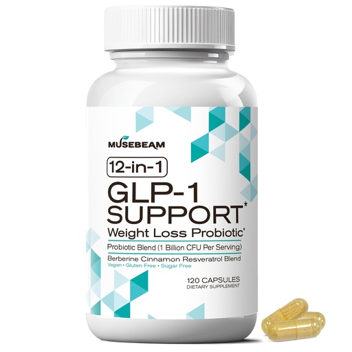 [BRSRGAL2CIHRGYL3] musebeam Probiotic Weight Loss Support Supplement - Natural GLP1 Support Appetite Suppressant Metabolism Booster with Berberine for Women Men - GLP1 Support Helps Control Hunger Cravings & Fat Burn