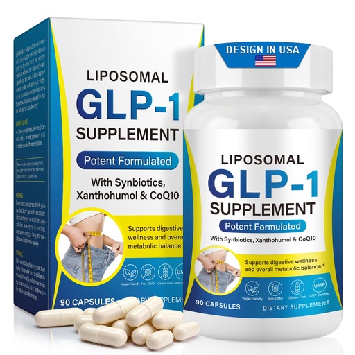 [BRSRGBD5ABYGGCTG] asusxcli GLP-1 Supplement - Dietary Supplement -Synbiotics - Curb Appetite, Boost Metabolism & Support Gut Health for Women & Men Lean Body Support - 90 Capsules