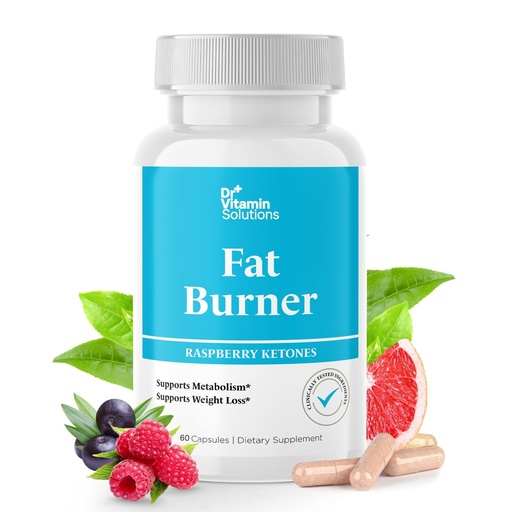 [BRSRGAI2OIIGCFL2] DR VITAMIN SOLUTIONS Fat Burner with GLP‑1 Support – Raspberry Ketones, Green Tea & Kelp – Metabolism & Appetite Support for Women & Men – 60 Capsules