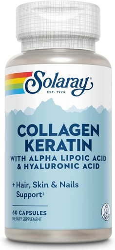 [BRSWIZYPOQBAYYD4] SOLARAY Collagen Keratin with Alpha Lipoic Acid and Hyaluronic Acid - Type I, II and III Collagen Pills - Hair, Skin, Nails, and Joint Health Support - 30 Servings, 60 Capsules