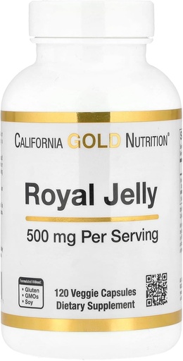 [BRSWKZL4BEBAYCDI] California Gold Nutrition Royal Jelly, 500 mg, 120 Cápsulas Veggie