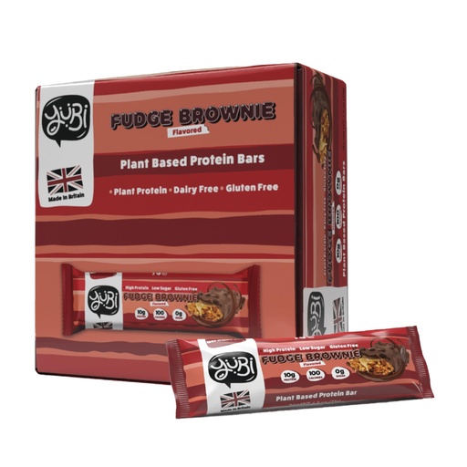 [BRSROGQ7DN7GEGT7] YuBi Bars - Fudge Brownie Protein Bars - 100 Calories, 10g of Protein, 0g of Sugar, Low Carb, Palm Oil Free/Non-GMO, Gluten Free, Dairy Free, Healthy Snack, Non-GMO - 14.8oz (12 Pack, Fudge Brownie)