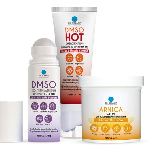 [BRSRACTQAEBWAAIZ] DMSO HOT Ultimate Relief Bundle – 99.9% Pure Pharmaceutical Grade DMSO & Arnica | Warming Roll-On, Lavender Roll-On & Arnica Salve | Fast-Absorbing & Non-Greasy | Made in USA