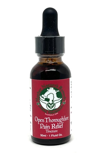 [BRSRGZABCMFGC2TJ] Open Thoroughfare, 1oz, Pain Relief Tincture, Organic Herbal Formula with Cordyalis, Notoginseng, Salvia, DMSO, Liquid Extract