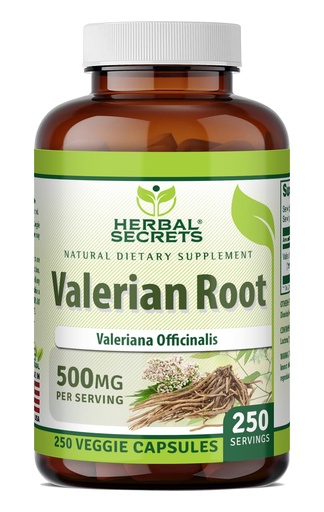 [BRSWGGT5DIHBEHY4] Herbal Secrets Valerian Root 500 Mg | Veggie Capsules Supplement | Non-GMO | Gluten-Free | Made in USA | Ideal for Vegetarians (1 Pack | 250 Count)