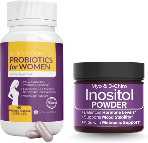 [BRSRAGL4DJYRGE3U] Save 10% on Women's Health & Wellness Bundle – Complete Vaginal Probiotics + Myo & D-Chiro Inositol Powder for Hormonal Balance, Gut, and Urinary Support