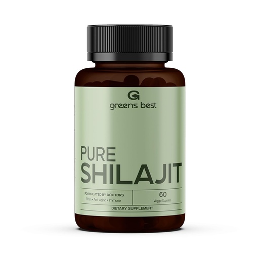 [BRSREYA3B4PRUD33] GREEN'S BEST Pure Himalayan Shilajit Capsules – Organic Fulvic Acid Supplement for Energy & Immune Support – Boosts Stamina & Brain Health – Vegan, No Additives