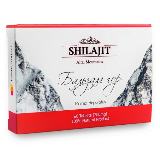 [BRSW2EANBBYRG33B] Altai Shilajit 60 Tablets "Mountain Balsam" - Original Altai Siberian 100% Pure Fulvic Acid and Trace Minerals