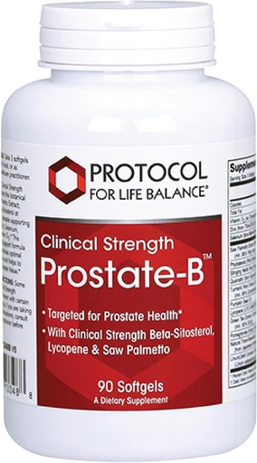 [BRSWIZQ2AF4RODDY] PROTOCOL FOR LIFE BALANCE Prostate-B Clinical Strength - Prostate Health Supplement for Men - with Beta Sitosterol, Lycopene & Saw Palmetto - Halal & Dairy Free - 90 Softgels