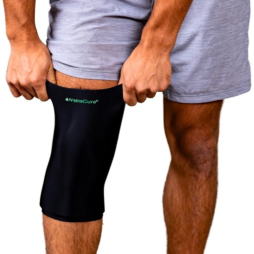 [BRSWGBL7PMNGECT3] NatraCure Cold Therapy Compression Sleeve for Injuries & Pain Relief - Reusable Ice Sleeve for Arm, Forearm, Elbow, Wrist - Ice Sleeve Pack Wrap for Leg, Shin, Calf, Ankle, Foot - SM