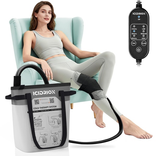 [BRSREGQBO4PWYFD5] Cold Therapy Machine, Programmable Ice Machine for Knee After Surgery, Portable Knee Replacement Recovery System, Cryotherapy Pain Relief w/Compression Pad