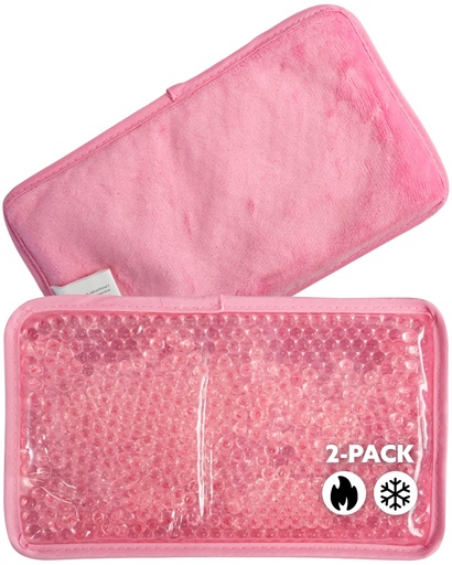 [BRSRACQKDJ7QKYI7] Alpi Rectangle Plush Gel Bead Ice Pack – 2 Pack Reusable Ice Packs with Beads for Hot & Cold Therapy - Soft, Plush Comfort for Muscle Aches & Relaxation (Pink)
