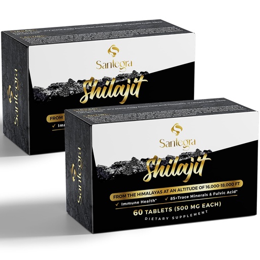 [BRSROGI5AAJQIDTG] 500 MG Shilajit Tablets, 100% Shilajit Pure Tablets for Women & Men, Himalayan Organic, Fulvic Acid & 85+ Trace Minerals, Resin Supplement for Energy and Immune System, 120 Counts