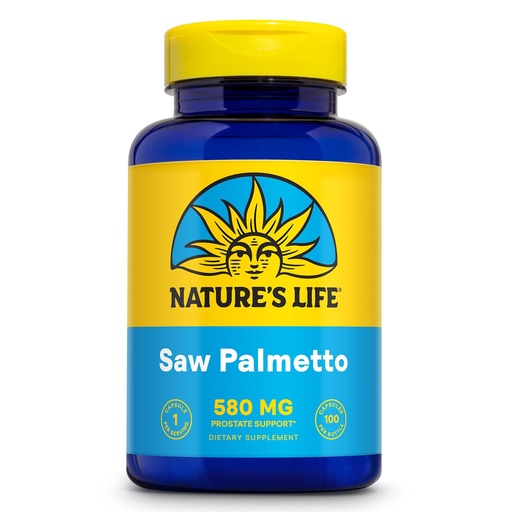 [BRSWIYQAO5YQICDU] Nature's Life Saw Palmetto for Men 580mg - Traditional Prostate Supplement - Men's Health, Prostate and Urinary Tract Support w/Beta Sitosterol Plant Sterols, 60-Day Guarantee, 100 Serv, 100 Capsules