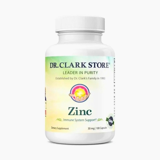 [BRSWYFIRB55BA3IY] Dr Clark Zinc Bisglycinate Supplement 30 mg – 100 Capsules – 30-Day Supply - Chelated Zinc – Daily Support for Skin, Eyes & Normal Immune Function – Non-GMO, Gluten-Free – Trusted Quality Since 1993