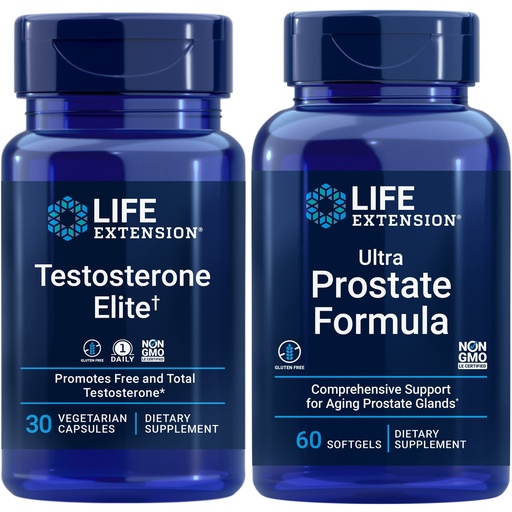 [BRSRMCQPBEGWEETX] Life Extension Testosterone Elite, 30 Vegetarian Capsules | Ultra Prostate Formula, 60 softgels | Healthy Prostate, Testosterone Production Support, Supplements for Men