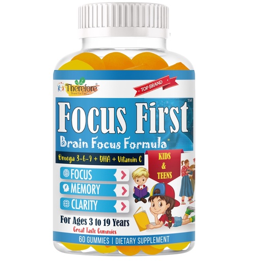 [BRSRMAD3B4NWOFD5] Focus First Focus First Kids Omega 3 DHA Gummies for Brain Support – Focus Supplement for Kids & Teens, Kids Vitamin Gummies for Daily Nutrition, Vegan Non-GMO, Fruity Flavor, 60 Gummies