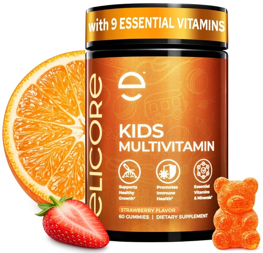 [BRSRAALYCQNA4GQY] Premium Kids Multivitamin Gummies – 12 in 1 Kids Gummy Vitamins – Growth Chewable Multivitamin for Toddlers and Teens – Immune, Brain & Focus Support – GMO-Free, Gluten-Free – 2 Months Supply