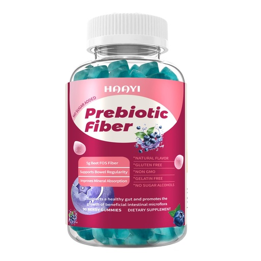 [BRSREZIBOAMBM3AY] Prebiotic Fiber Supplement Gummies for Adults & Kids 5g beet FOS fiber- Gut Health & Digestive &Mineral Absorption,Soluble Fiber Supplement Gummies - Zero Sugar Added, Vegan, Gluten-Free -90 Count