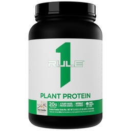 Rule 1 Proteins Plant Protein - Vegan, Gluten-Free, Dairy Free, & Soy Free Protein Powder with 20g Protein per Serving (20 Servings, Pure Vanilla)