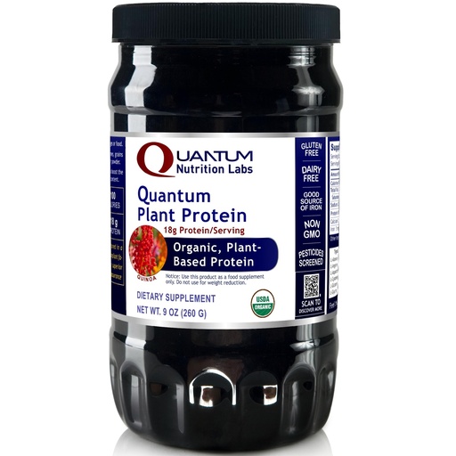 [BRSWYCARC4FGGGQ7] Quantum Nutrition Labs Plant Protein - Vegan Plant Based Pea Protein Powder with Pumpkin and Rice, Organic, Dairy Free, Gluten Free, No Artificial Flavors, Vegetarian - 9 Oz