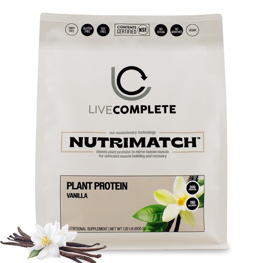 [BRSREGILO4JWY3Y6] NutriMatch™ Plant Protein Powder – Vanilla | 18 Servings - 20g | Vegan, 100% Plant-Based, Complete Protein with 96% Match Rate™