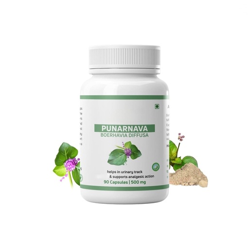 [BRSRAGQKDECQGD3X] Punarnavas Capsules - Natural Diuretic and Urinary Tract and Kidney Health Support - 60 Capsules