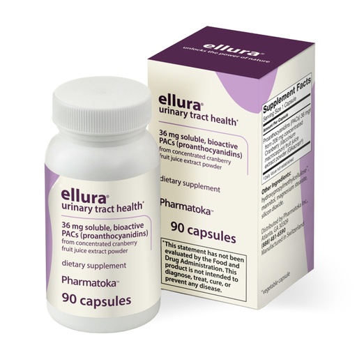 [BRSREZYQDJ5AGHQ7] ellura 36 mg Clinically Backed Soluble, Bioactive PACs – 100% Concentrated Cranberry Fruit Juice Extract, for Urinary Tract Health, 90 Capsules
