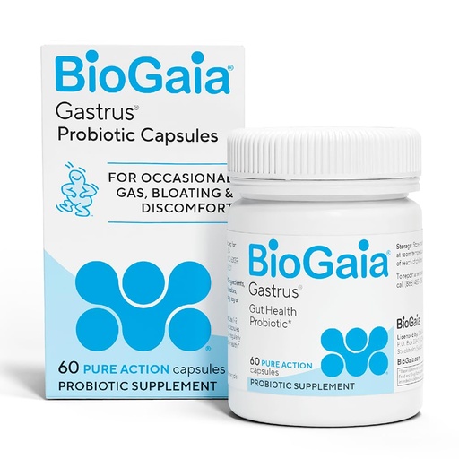 [BRSREFQROQGQ2CI7] BioGaia Gastrus Gut Health | Probiotic Capsules | Eases Abdominal Discomfort, Gas & Bloating | Promotes Regularity & a Healthy Gut | Supports a Balanced Microbiome | Backed by 30 Years of Research